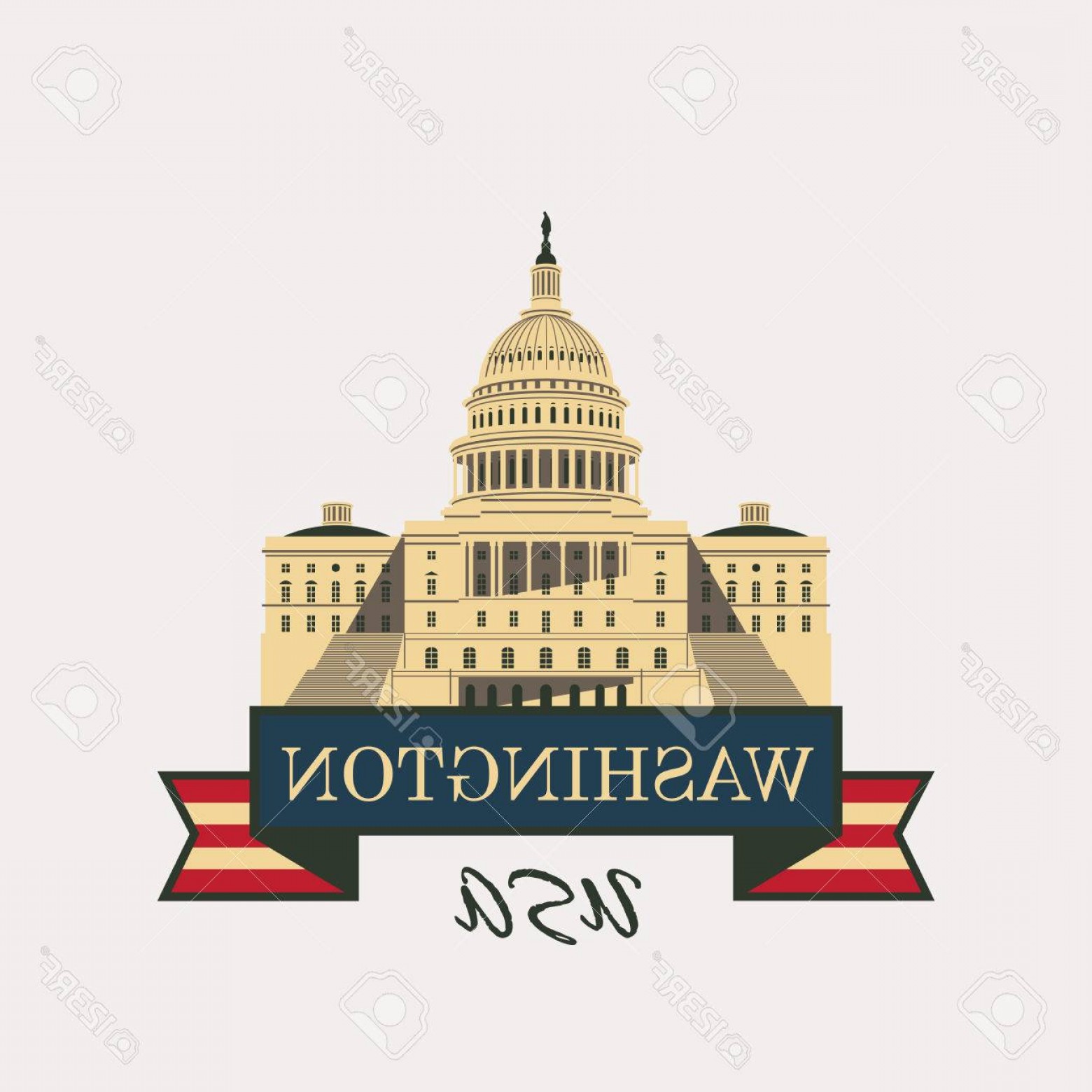 1560x1560 Photostock Vector Vector Illustration Capitol Building In