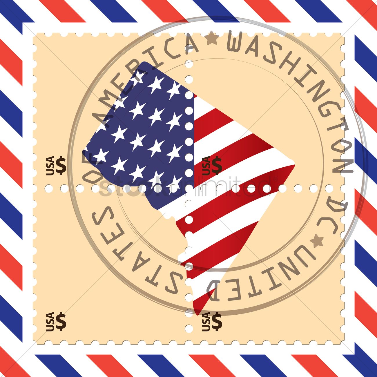 1300x1300 Washington D.c Stamp Vector Image