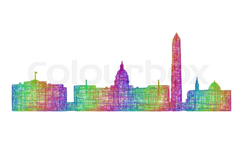 800x480 Washington Dc City Skyline Silhouette
