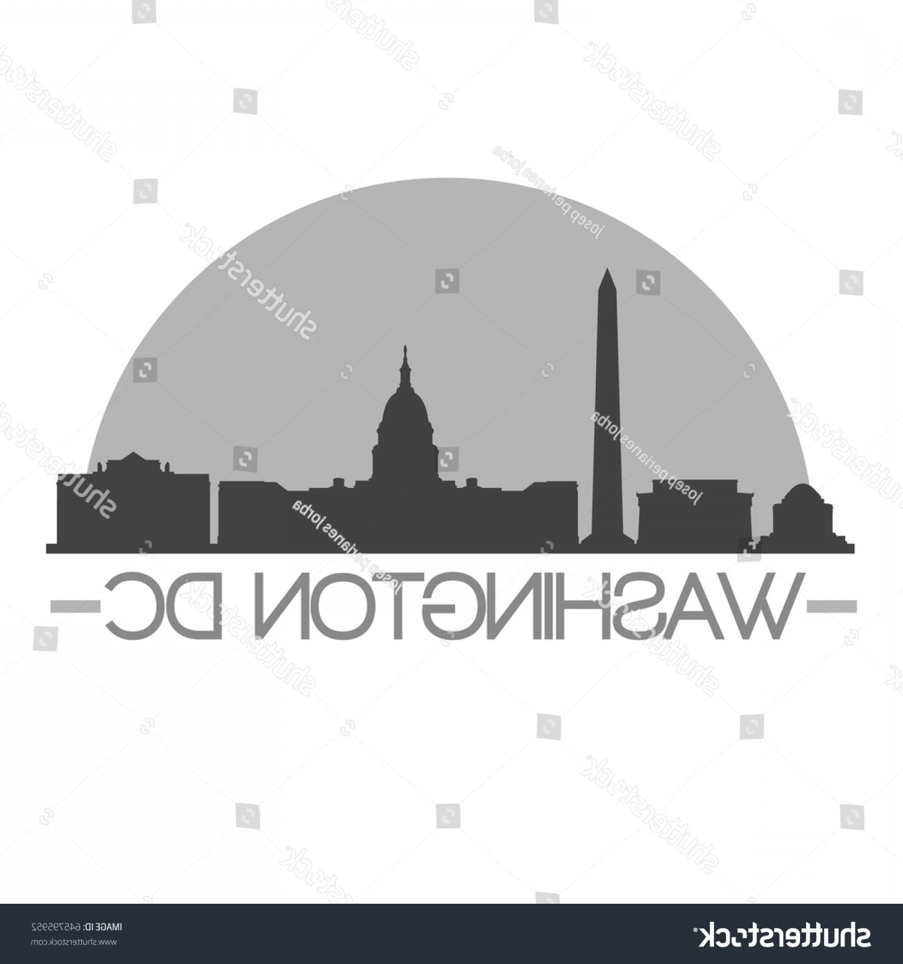 1800x1920 Washington Dc Skyline Silhouette Stamp Vector Lazttweet