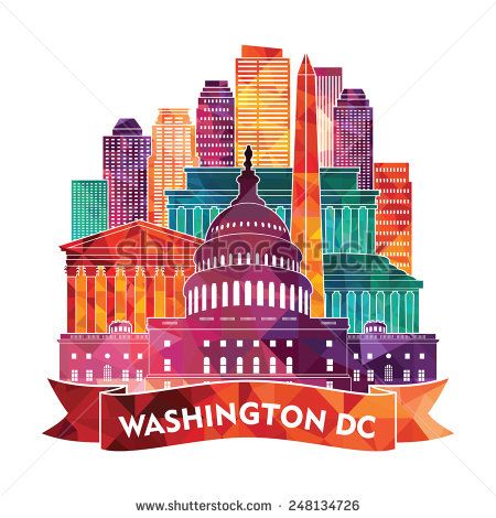 450x470 Washington Dc Skyline. Vector Illustration Washington Dc Clipart