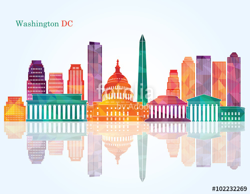 500x388 Washington Dc Skyline. Vector Illustration Stock Image And