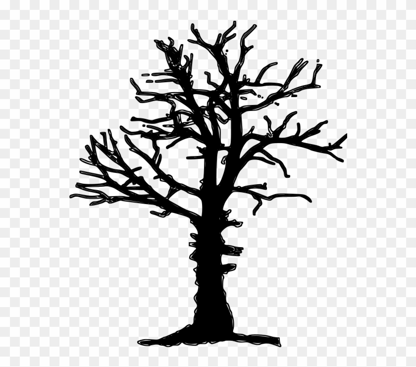 840x741 Clipart Of Dead Tree Silhouette Vector Image