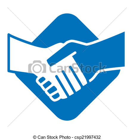 450x470 Done Deal Over White Background Vector Illustration.