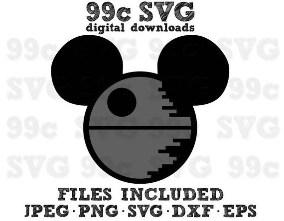 570x445 Star Wars Mickey Death Star Svg Dxf Png Vector Cut File Cricut Etsy