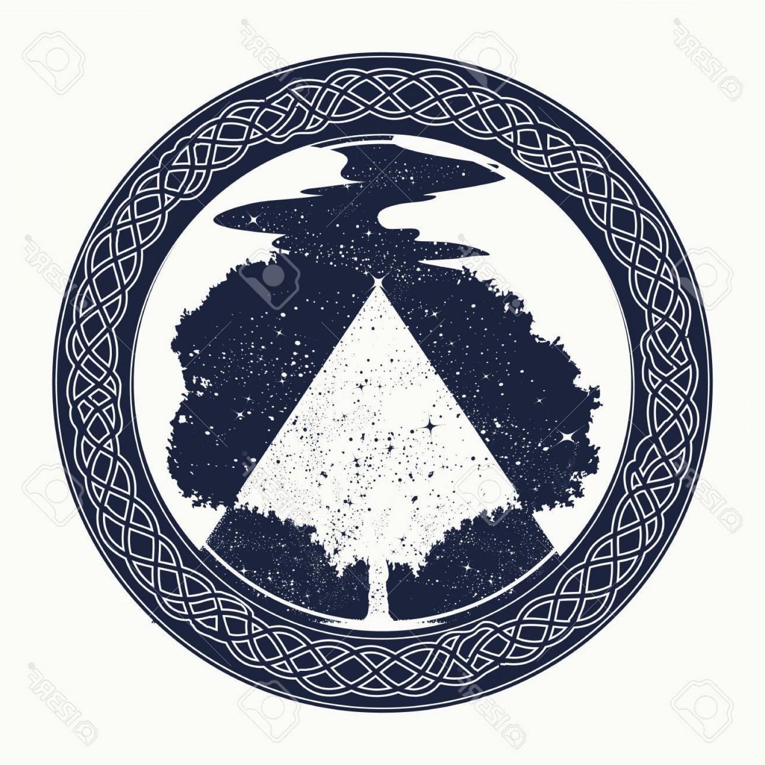 1560x1560 Photostock Vector Magic Tree Tattoo And T Shirt Design Tree Of