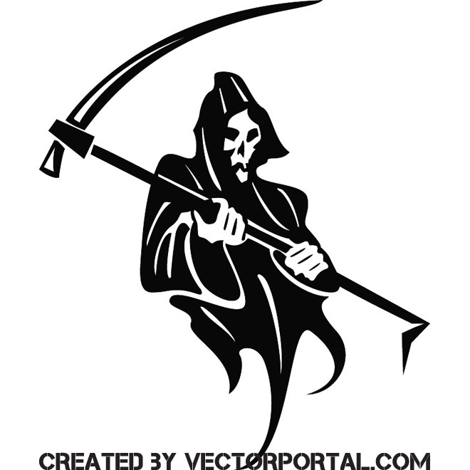 660x660 Death And Scythe Free Vector 123freevectors