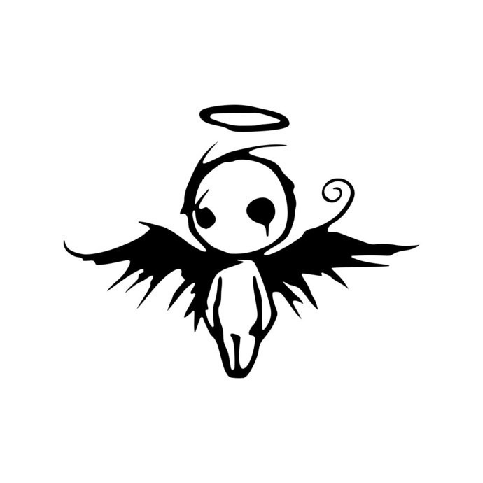 690x690 Gothic Dark Fallen Angel Of Death Graphics By Vectordesign On Zibbet