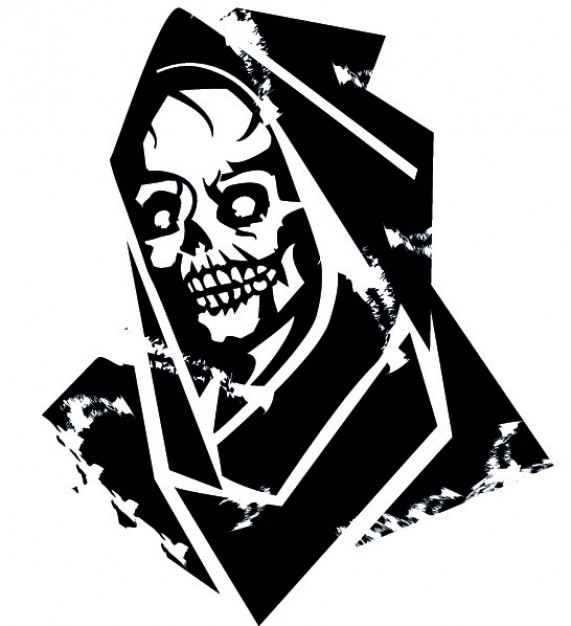 571x626 Grunge Skull Of Death Vector Free Download