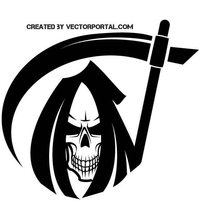 660x660 Skull Of Death Vector Image. Grim Reaper In 2018