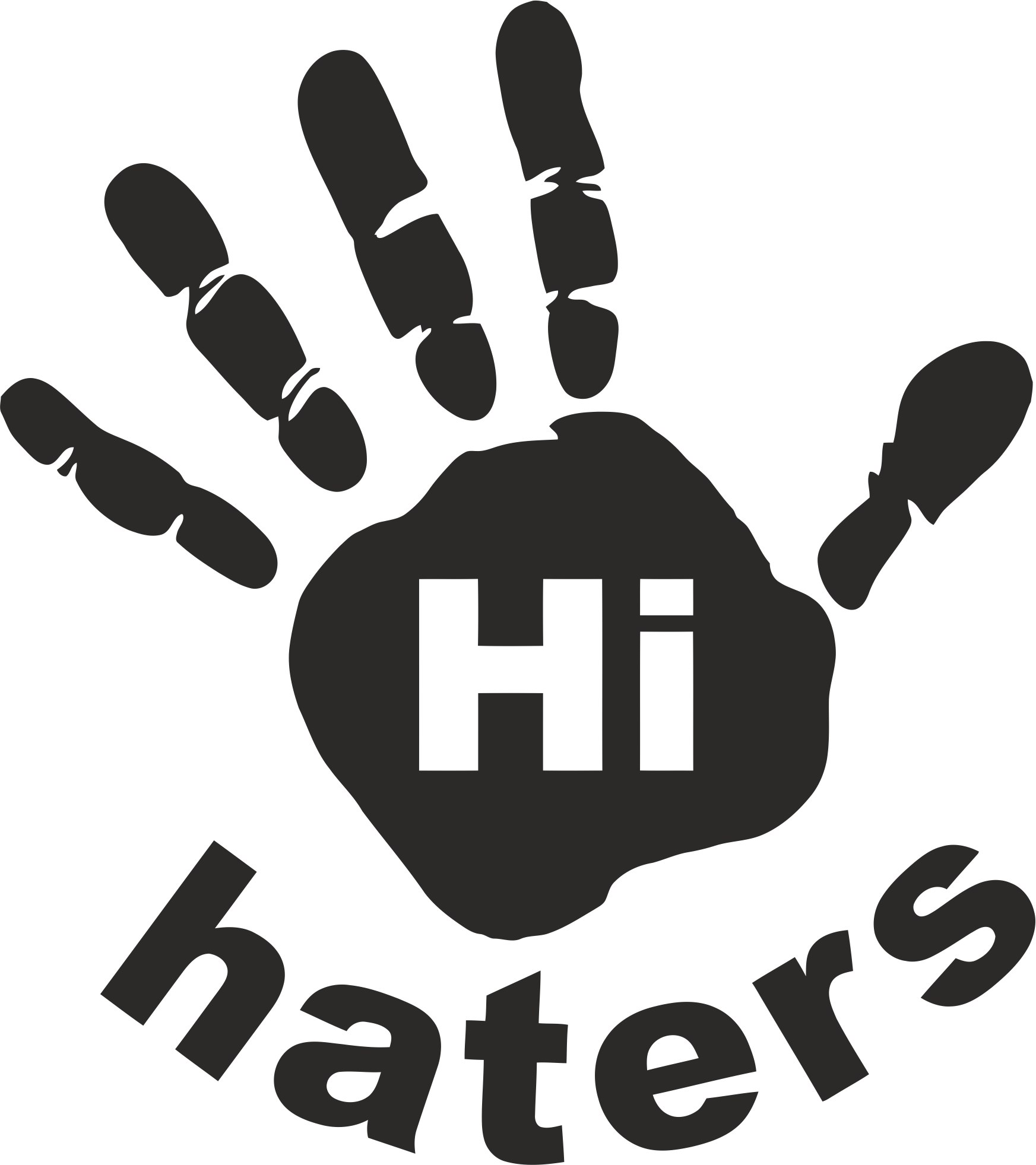 1745x1963 Hi Haters Decal Vector Free Vector Download