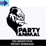 150x150 Party Animal Car Vinyl Decal, Vector Svg Files, For Silhouette