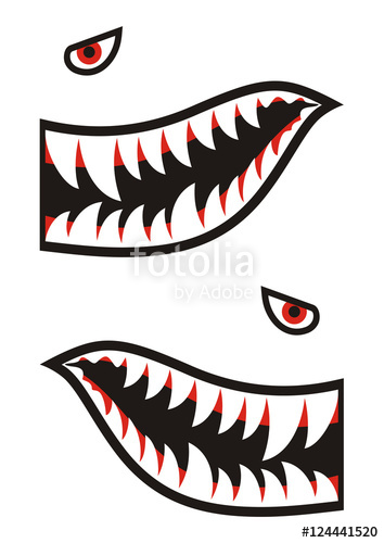 354x500 Shark Teeth Decals Stock Image And Royalty Free Vector Files On