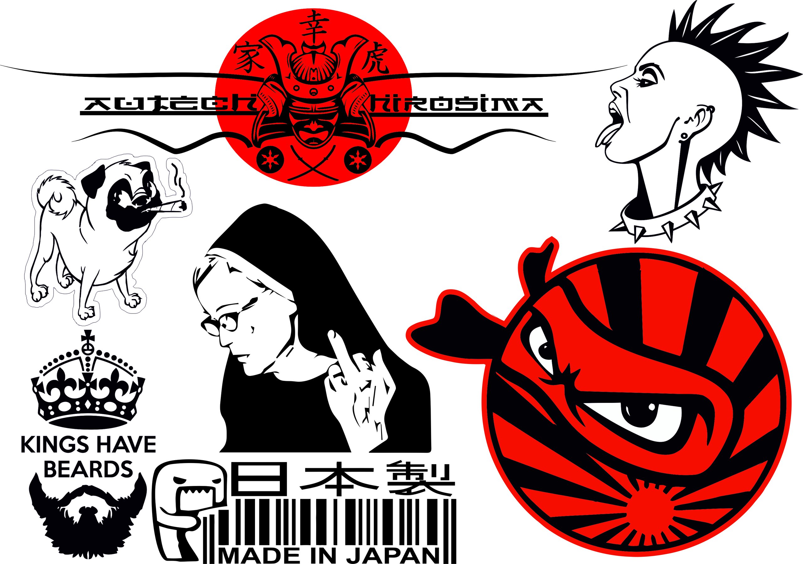 2560x1799 Car Decal Vector Collection Pack Free Vector Download