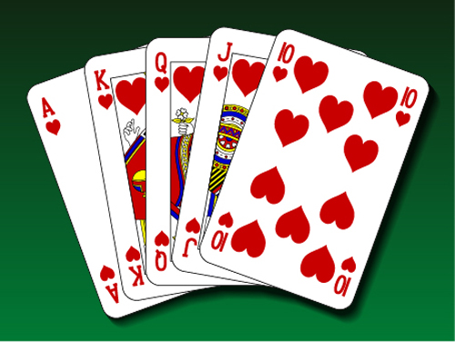 500x376 Royal Straight Flush Playing Cards Vector 06 Free Download