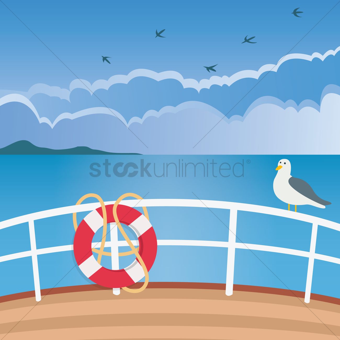 1300x1300 Ship Deck Vector Image