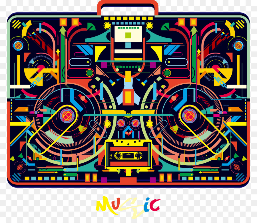 900x780 Boombox Abstract Art Illustration