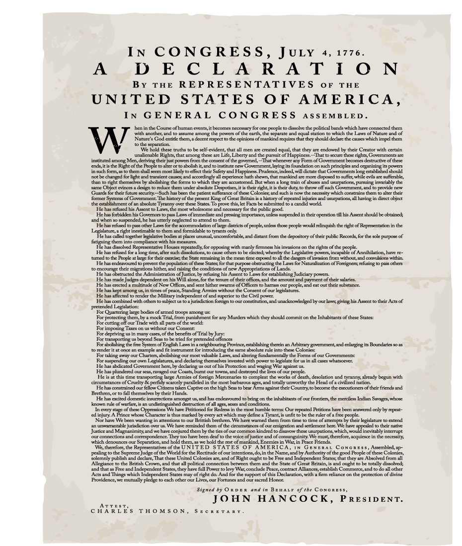 930x1100 The Declaration Of Independence By Vekticolor