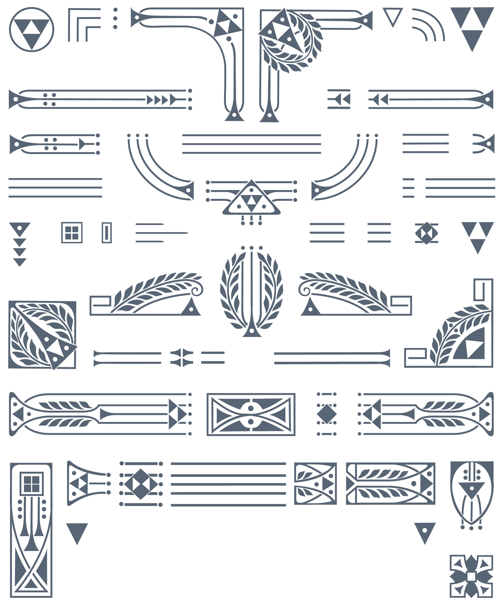 1920x2298 Ultimate Art Deco Vector Pack 275 Decorative Frames, 70