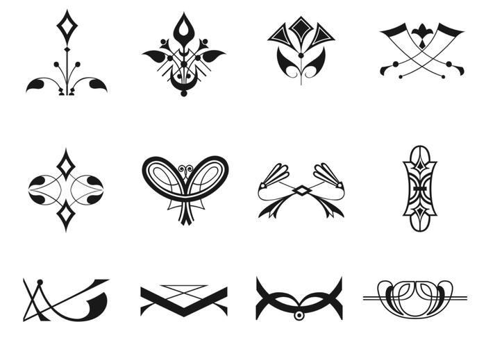 700x490 Art Deco Ornament Vector Pack