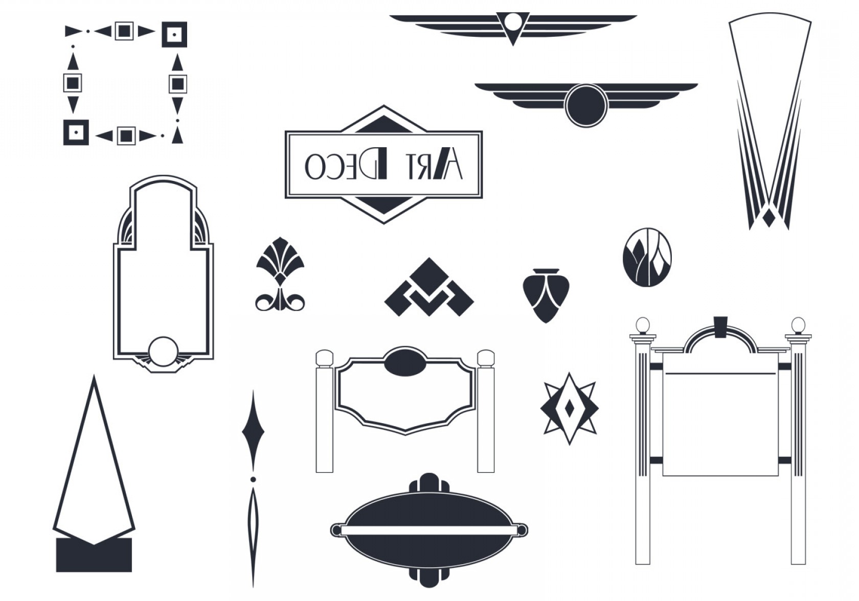 1680x1176 Art Deco Signs And Ornaments Vectors Shopatcloth