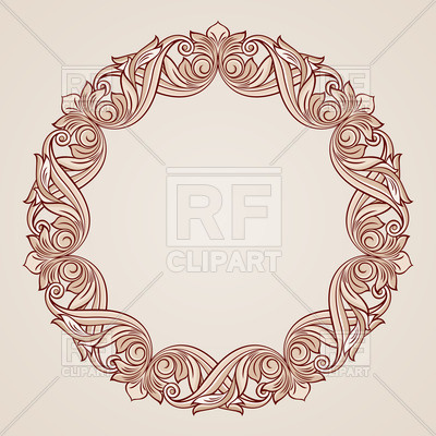 400x400 Round Floral Pattern