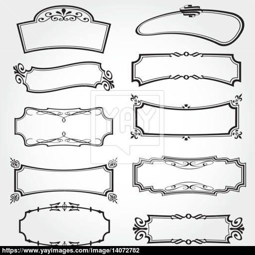512x512 Vector Frame Set Ornamental Vintage Decoration Vector