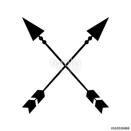 500x500 Decorative Arrows Boho Style Vector Illustration Design Stock