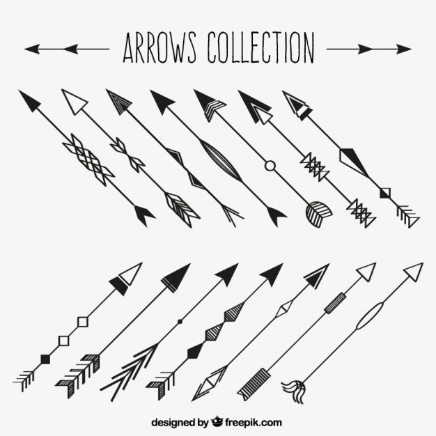 626x626 Set Of Hand Drawn Decorative Arrows Vector Free Download