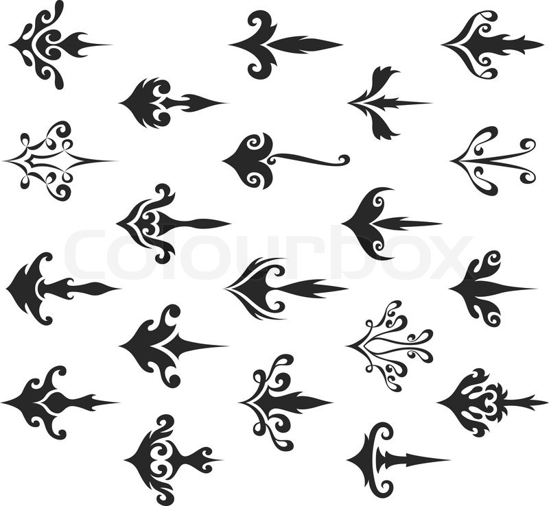 800x738 Vector Set Of Decorative Arrows Stock Vector Colourbox