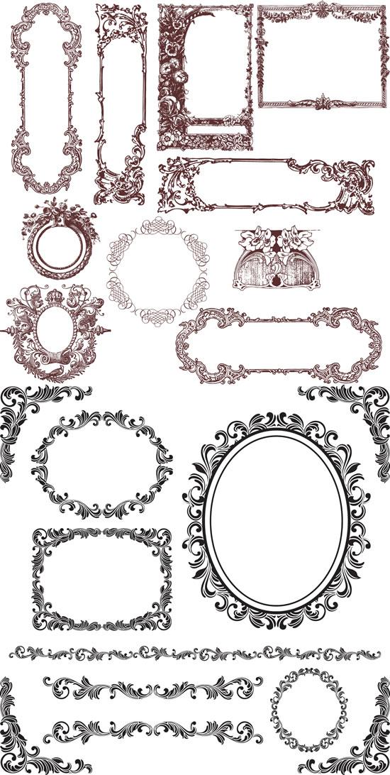 550x1092 European Decorative Border Vector [Ai]