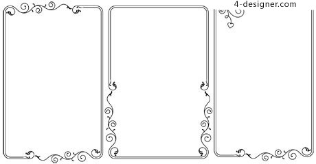 460x240 4 Designer Decorative Border Vector Material