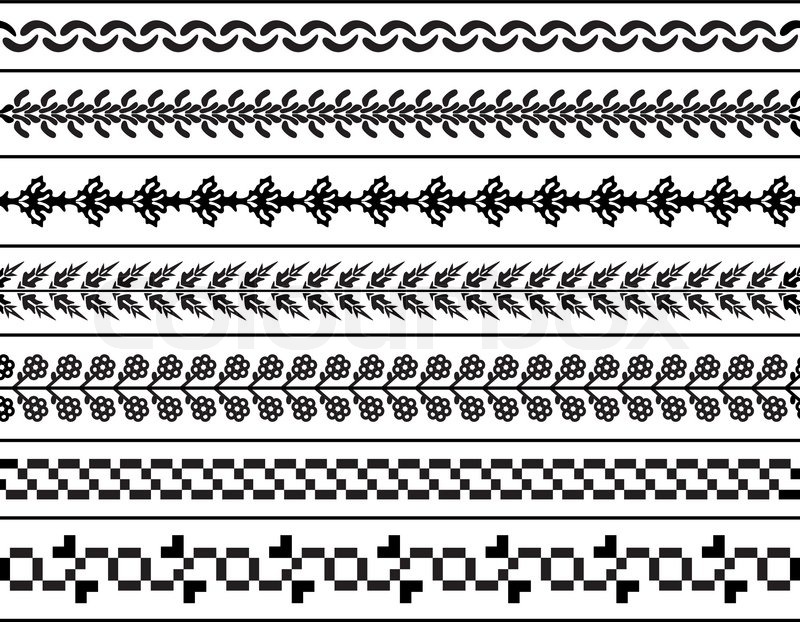 800x622 Vector Decorative Borders Stock Vector Colourbox