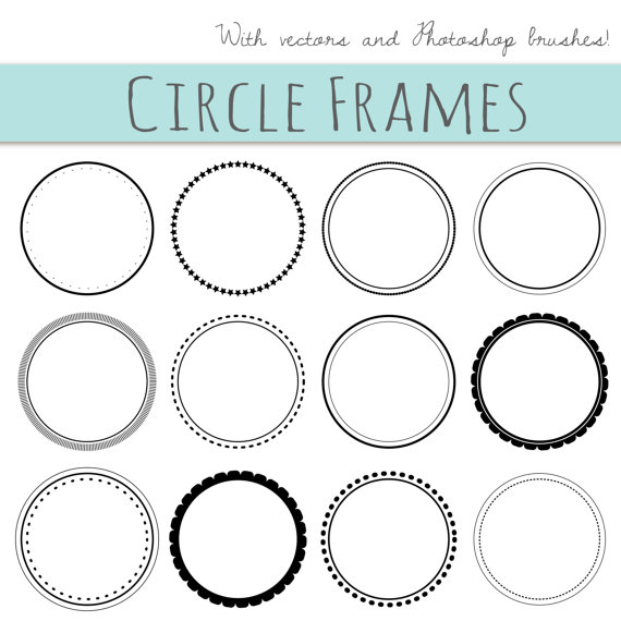 570x570 Clip Art 12 Digital Scrapbook Frames Circle Clipart