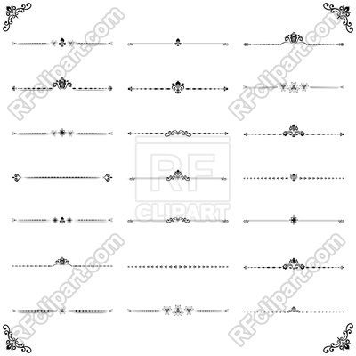 400x400 Vintage Set Of Decorative Elements