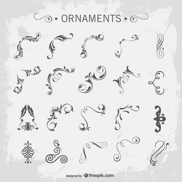 626x626 Decorative Arabesque Graphic Elements Vector Free Vector