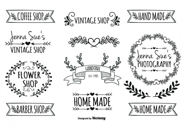 626x438 Ai] Decorative Hand Drawn Elements Vector Free Download