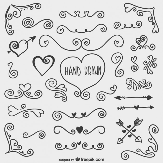 626x626 Calligraphic Decorative Elements Vector Free Vector Download In