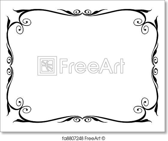 560x470 Free Art Print Of Simple Ornamental Decorative Frame. Vector