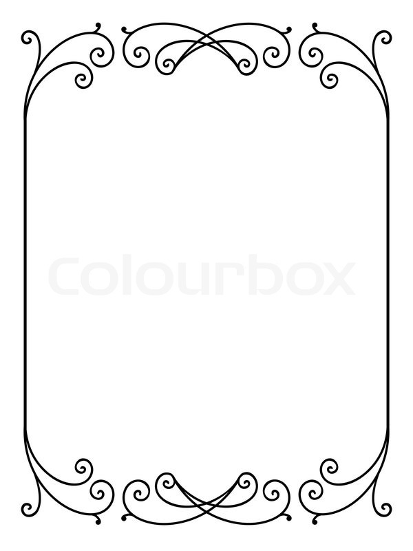 600x800 Vector Floral Ornamental Decorative Frame Stock Vector Colourbox