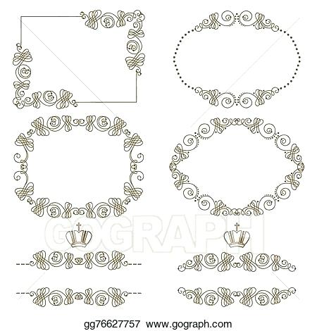 450x470 Gold Decorative Border