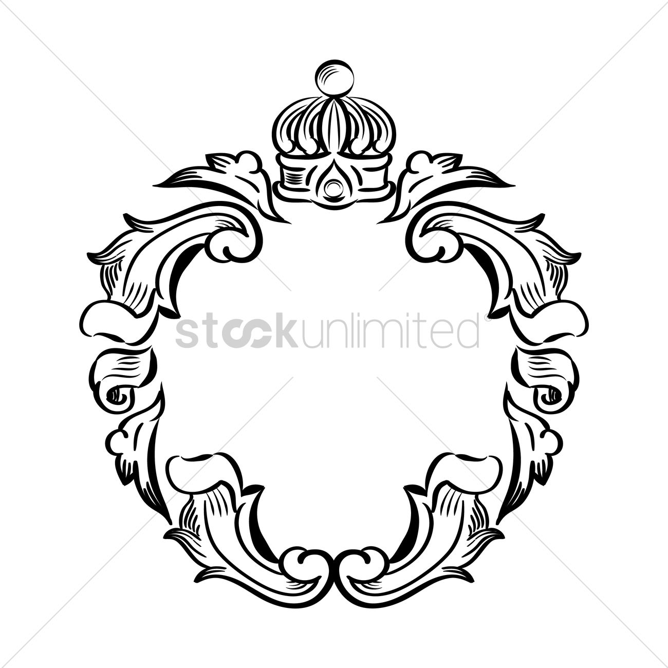 1300x1300 Classic Decorative Frame Vector Image