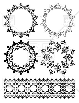309x400 Decorative Design Elements And Ornaments Vector Image Vector