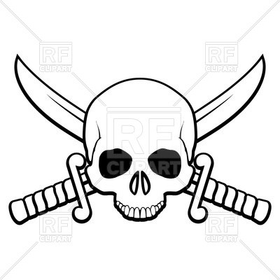 400x400 Decorative Scroll Clip Art Free Lovely Skull With Crossed Sabers