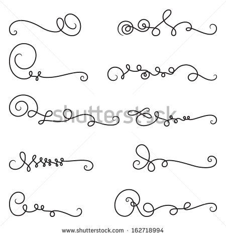 450x470 Decorative Swirls Vector Set 2 Vintage Borders, Vignettes