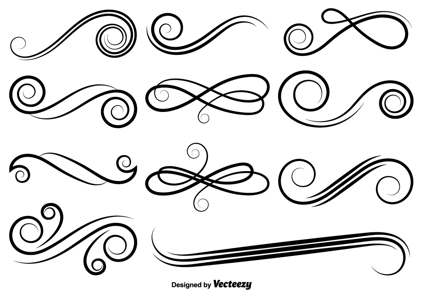 1400x980 Elegant Swirl Free Vector Art