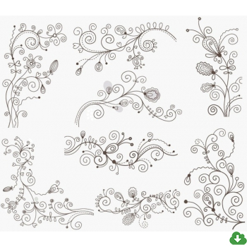 350x350 Free Vector Swirls Vector Swirl Floral Decorative Elements