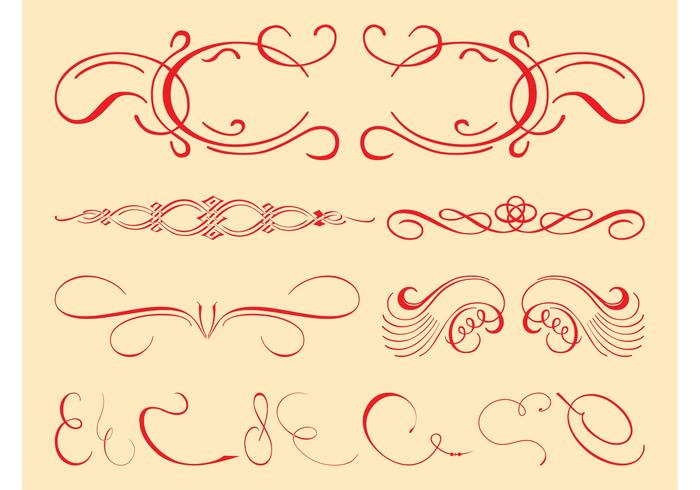 700x490 Vintage Decorative Swirls Set