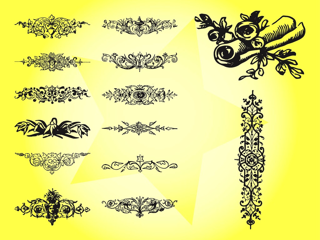 1024x768 Antique Decorative Swirls Vector Art Amp Graphics