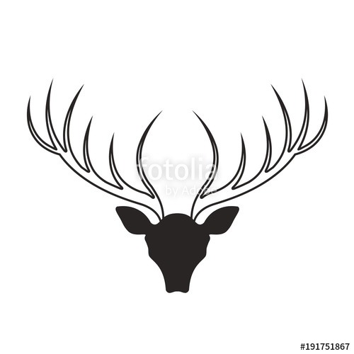 500x500 Deer Antlers Vector Drawing Stock Image And Royalty Free Vector